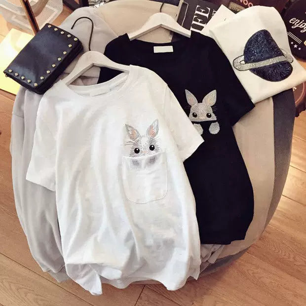 2023 Pregnant Women's Summer Cotton Short-sleeved T-shirt Loose Casual plus size Fashion Summer Pregnant Women's Long Top