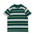Striped Short-Sleeve Men's T-Shirt, Pure Cotton, 2026 Summer New Trendy Men's Fashion, Chinese Style Loose Half-Sleeve Top