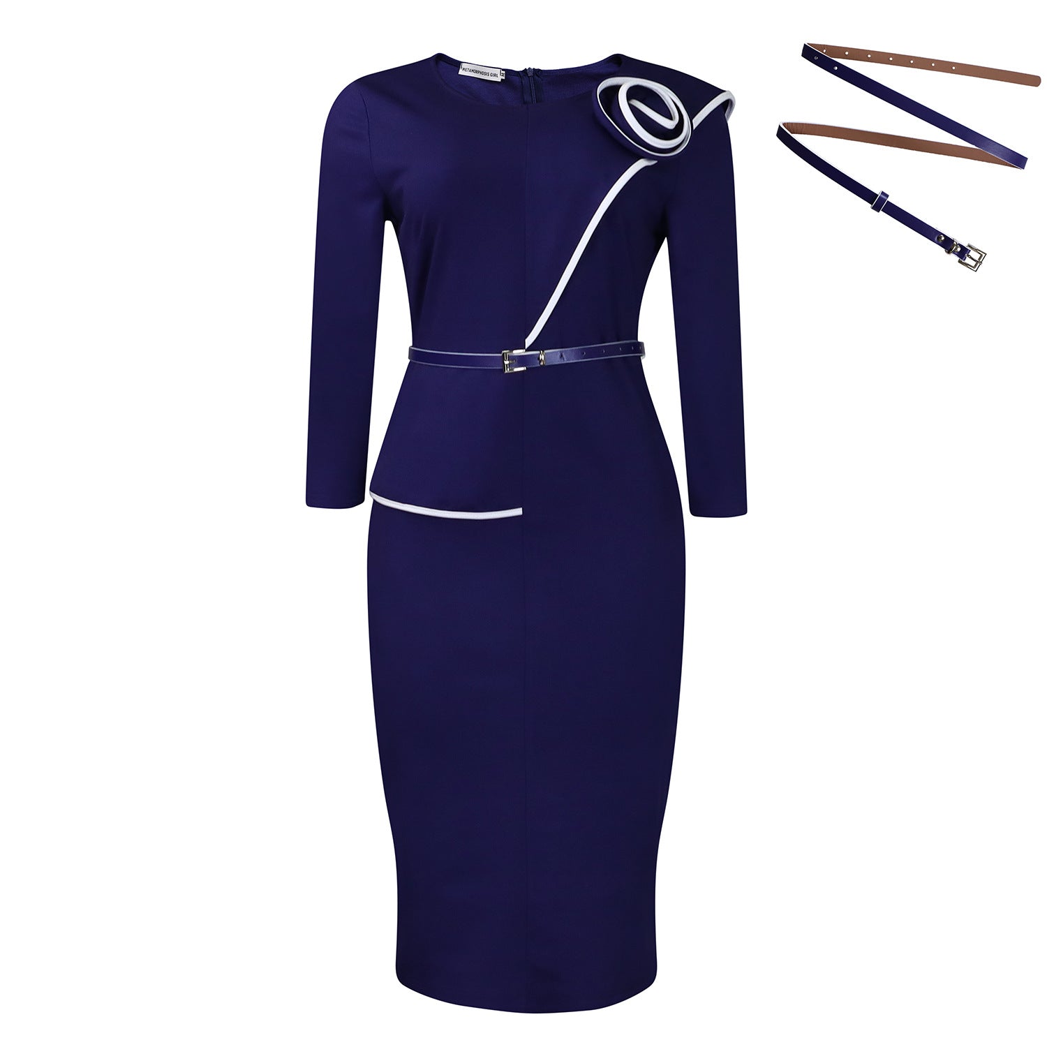 D551 Foreign Trade Women's Wear 2024 Spring New Fashion Elegant OL Tongle Pencil Skirt Hip African dress