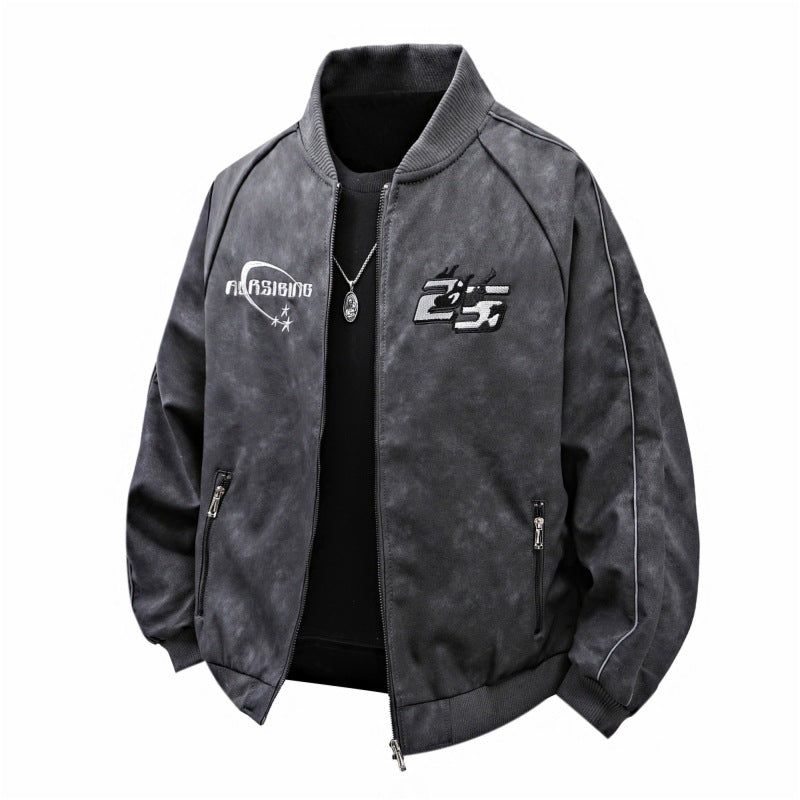 Cross-border Leather Men's Jacket Autumn New Fashion Brand Biker Suit Windproof PU Leather Flying Baseball Suit Jacket Men