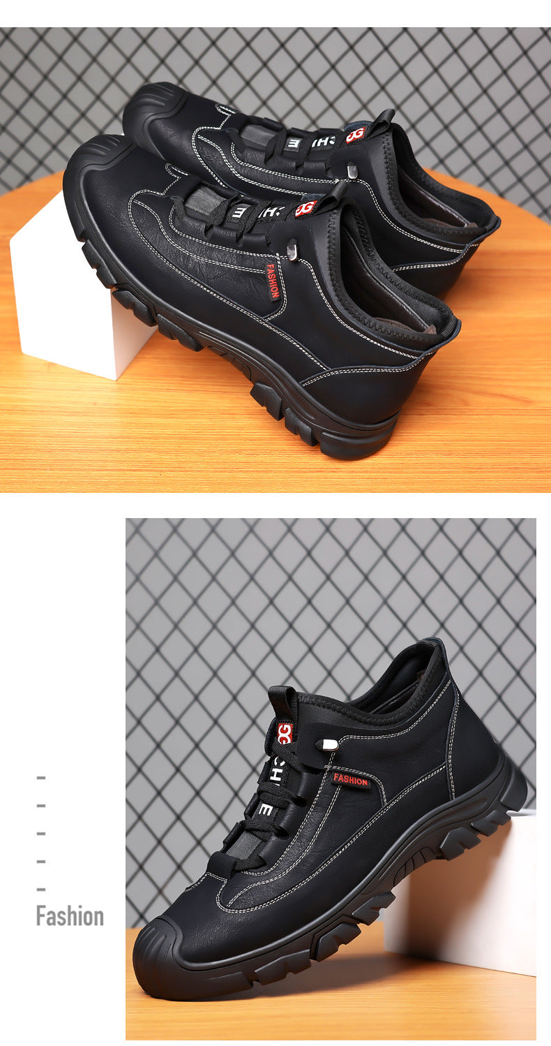 2023 autumn and winter new men's shoes fashion outdoor casual shoes hiking shoes simple trend work shoes a generation of hair