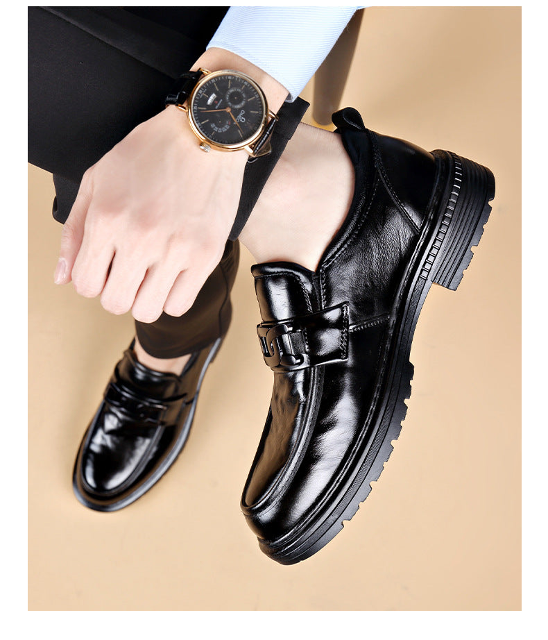 The first layer of cowhide new formal low-top leather shoes men's autumn leather shoes breathable new business casual men's shoes tide