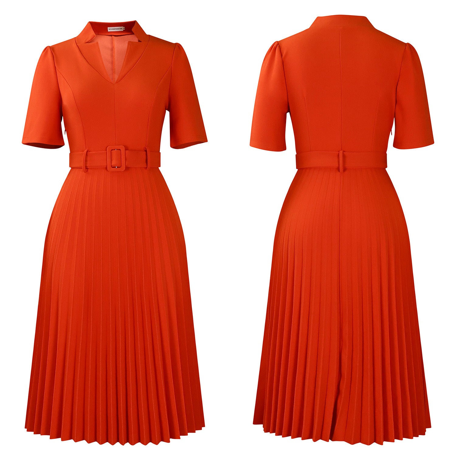 D563 Foreign Trade Cross-border Women's Clothing Summer New Short-sleeved V-neck Pleated High Waist Fashion Elegant Waist African dress
