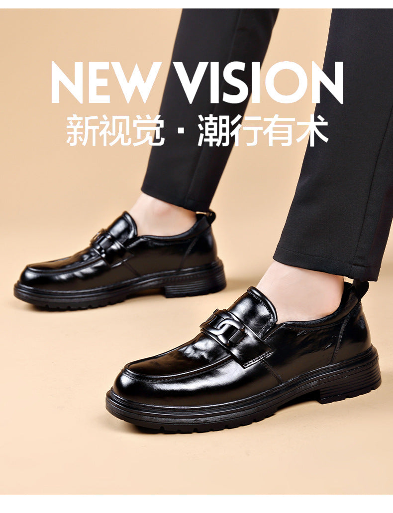 The first layer of cowhide new formal low-top leather shoes men's autumn leather shoes breathable new business casual men's shoes tide