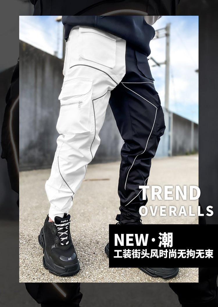 European and American Cross-border Personality Trendy Brand Loose Multi-pocket Casual Work Pants Men's Summer Cotton Men's Trousers for Foreign Trade
