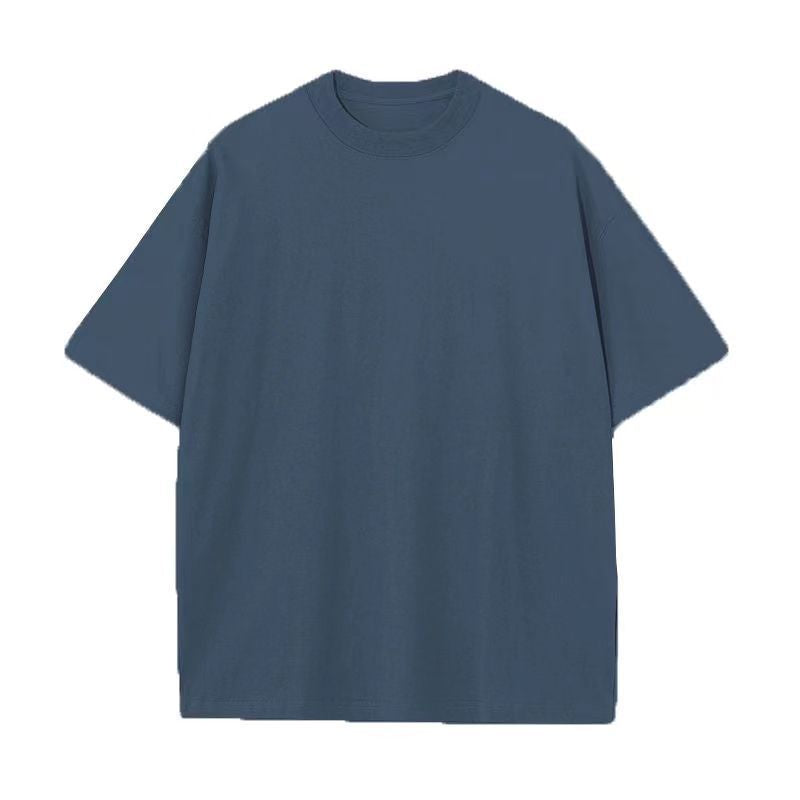 20 combed double yarn cotton 230g heavy cotton round neck short sleeve blank shirt T-shirt support printing LOGO