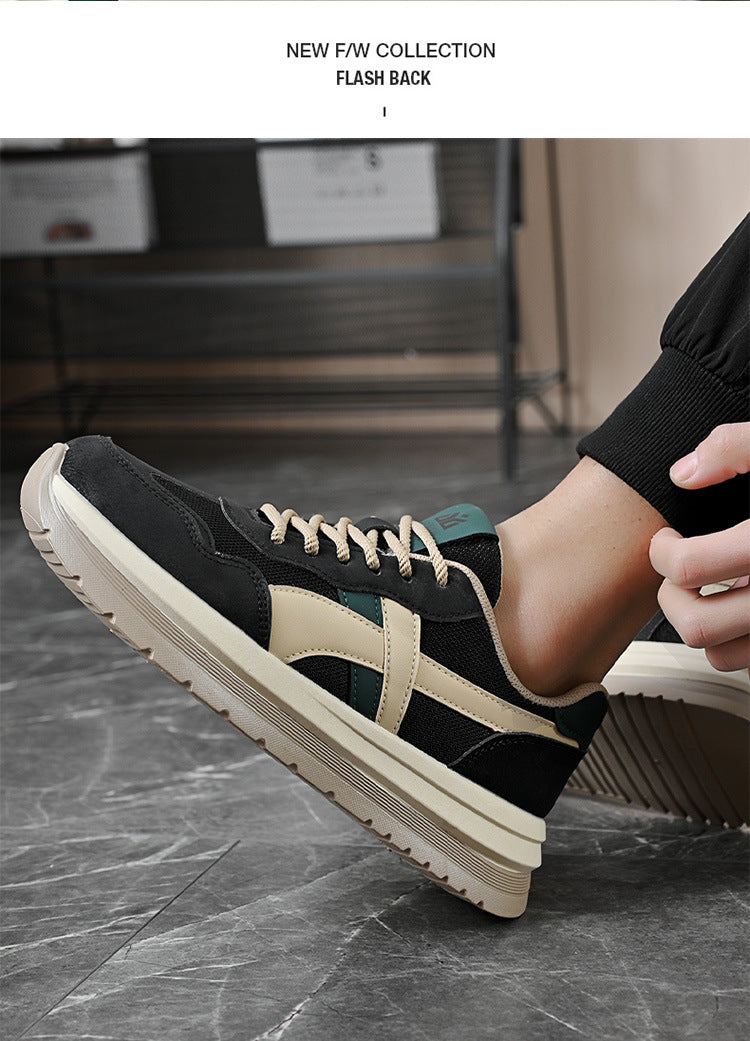 sneaker Men's 2025 Spring New Mesh Breathable Casual Shoes Men's Soft Bottom Breathable Campus Style All-match Forrest Gump Shoes