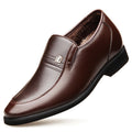 Factory 2023 spring men's leather shoes business formal wear increased men's shoes casual pointed wedding shoes a generation of hair