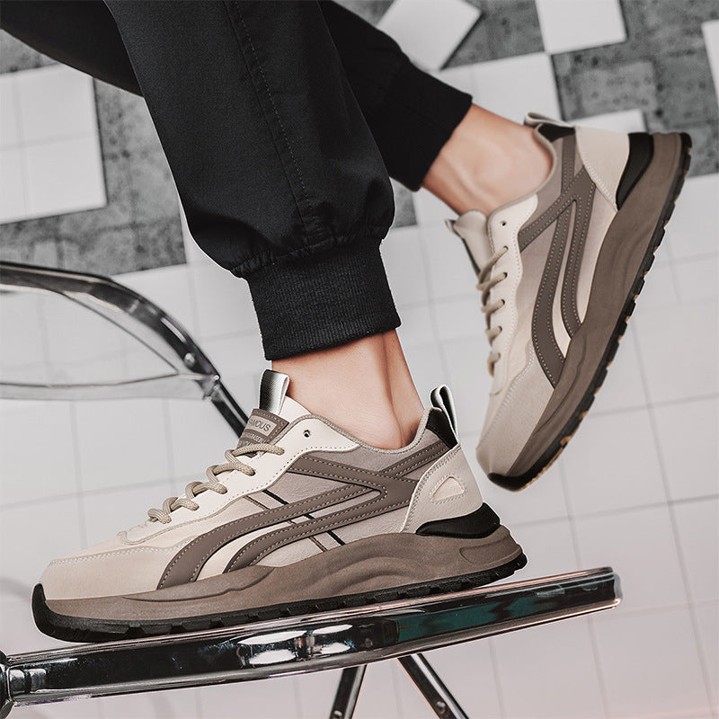 Forrest Gump Shoes Men's 2025 New Breathable Lightweight Trendy Casual Shoes Men's Thick Bottom Shock Absorbing Running Campus Style sneaker