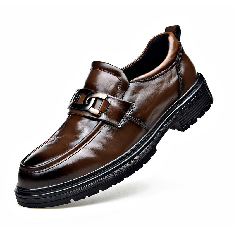 The first layer of cowhide new formal low-top leather shoes men's autumn leather shoes breathable new business casual men's shoes tide