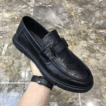 Factory 2023 spring men's leather shoes business formal wear increased men's shoes casual pointed wedding shoes a generation of hair