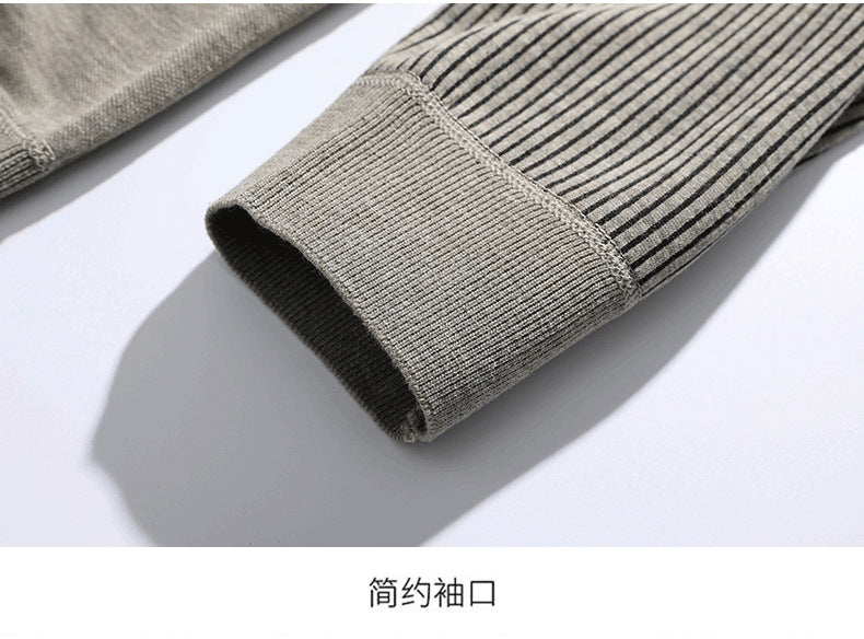 Spring, autumn and winter fashion fake two-piece long-sleeved T-shirt men's trendy casual shirt shirt collar personalized bottoming shirt top