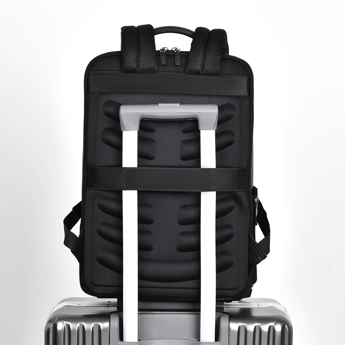 Men's Backpack Simple Cross-Border New Business Pu Water-Repellent Laptop Bag Large Capacity Backpack