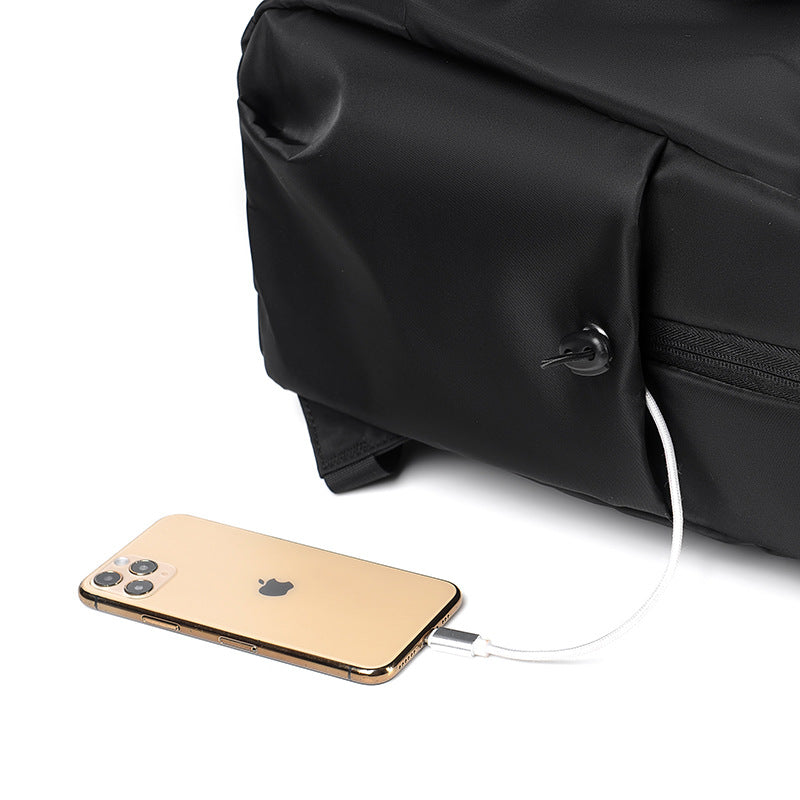 Casual Men's Backpack Cross-border Simple All-match 14-inch Backpack Uab Charging Holes Student Book Backpack