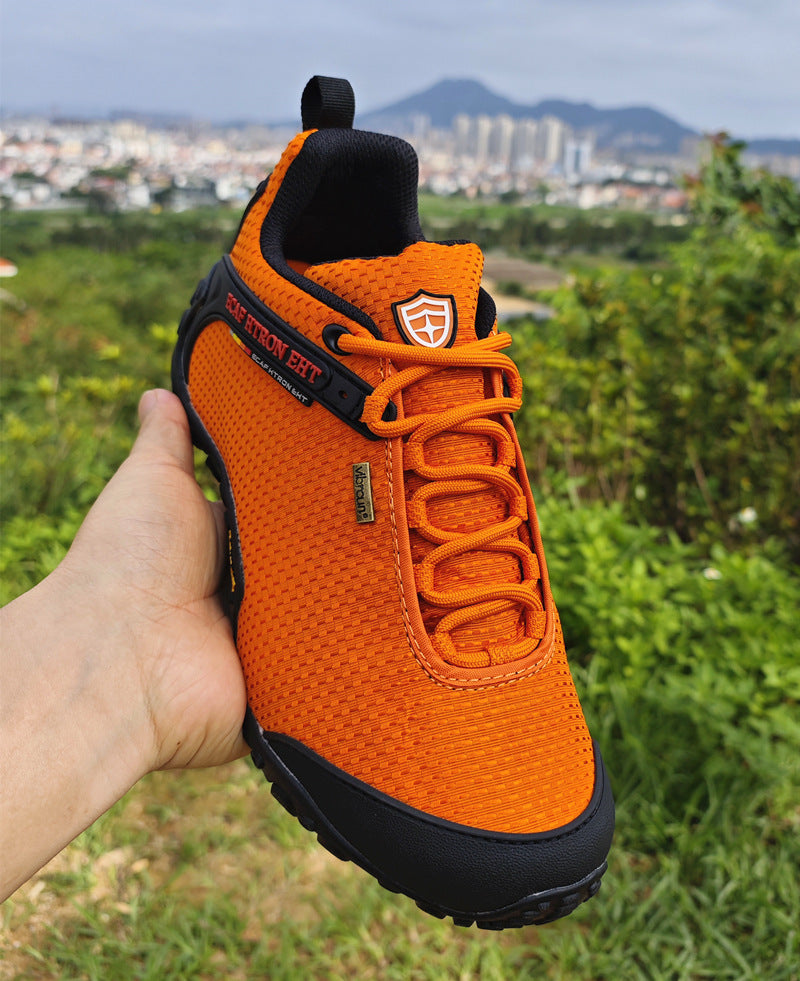 2024 spring, summer and autumn outdoor hiking shoes men's and women's hidden height waterproof mesh breathable sports non-slip hiking shoes