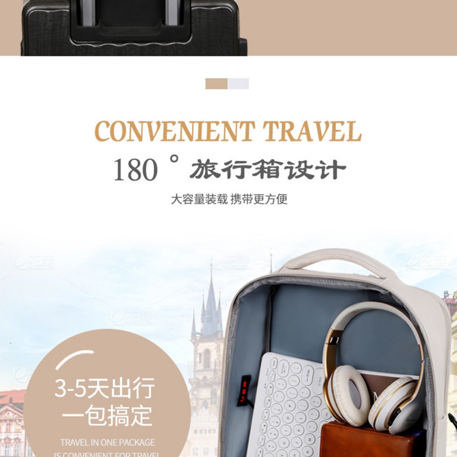 New Large Capacity Short-distance Travel Backpack Multi-function Casual Backpack Laptop Backpack Travel Bag Wash Bag