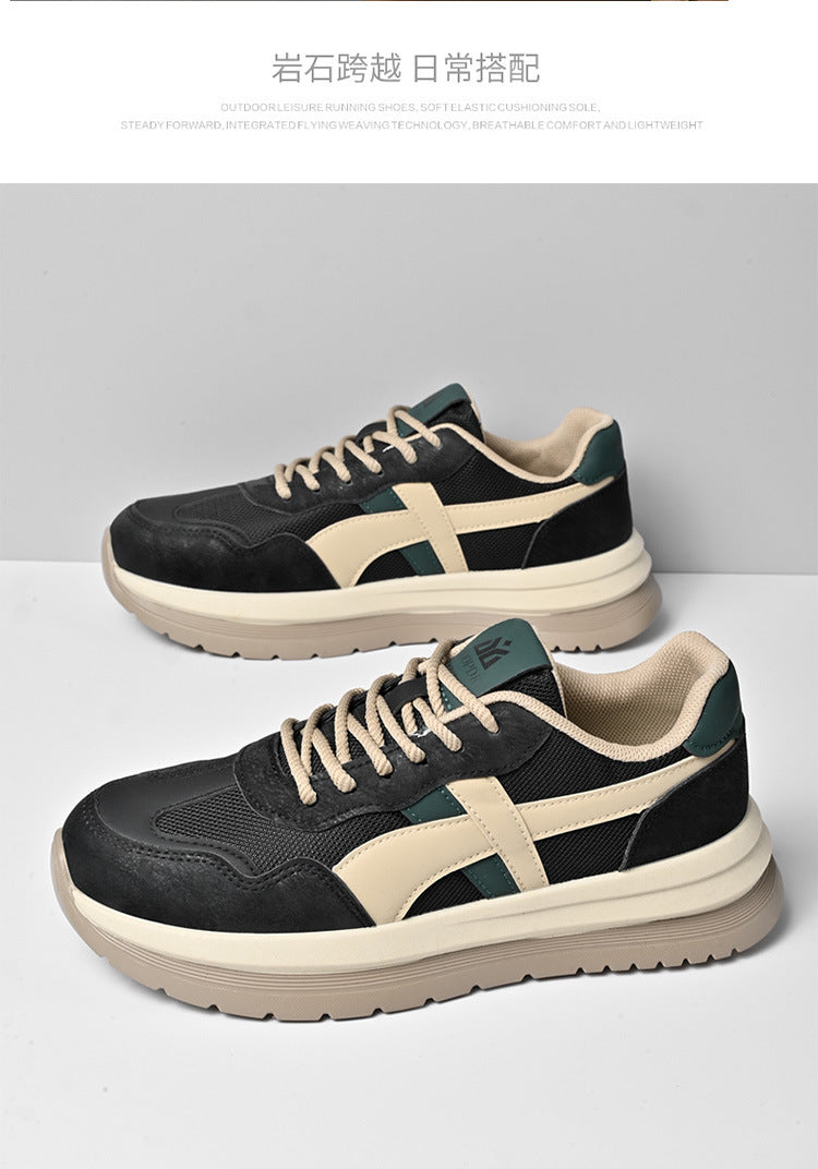 sneaker Men's 2025 Spring New Mesh Breathable Casual Shoes Men's Soft Bottom Breathable Campus Style All-match Forrest Gump Shoes