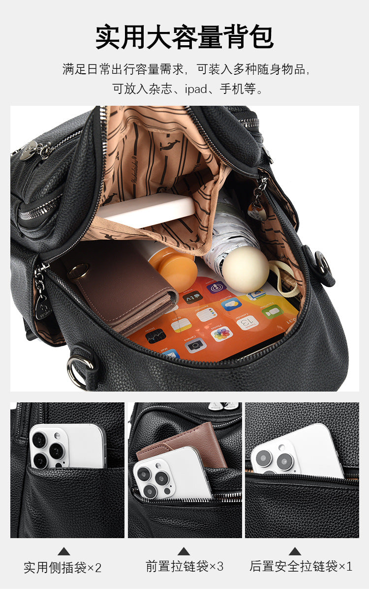 Foreign trade new shoulder bag fashion versatile large capacity backpack shopping backpack travel casual backpack wholesale women's bag