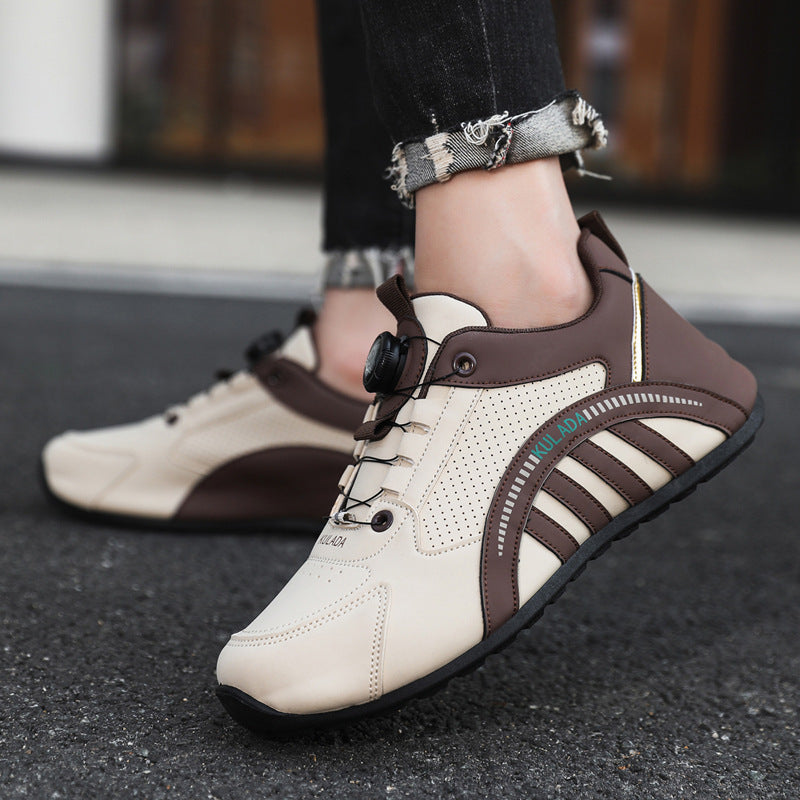 Men's Shoes High-End 2025 New Shoes Men's Breathable Men's Running Shoes Versatile Rotating Button Sports Shoes Men's