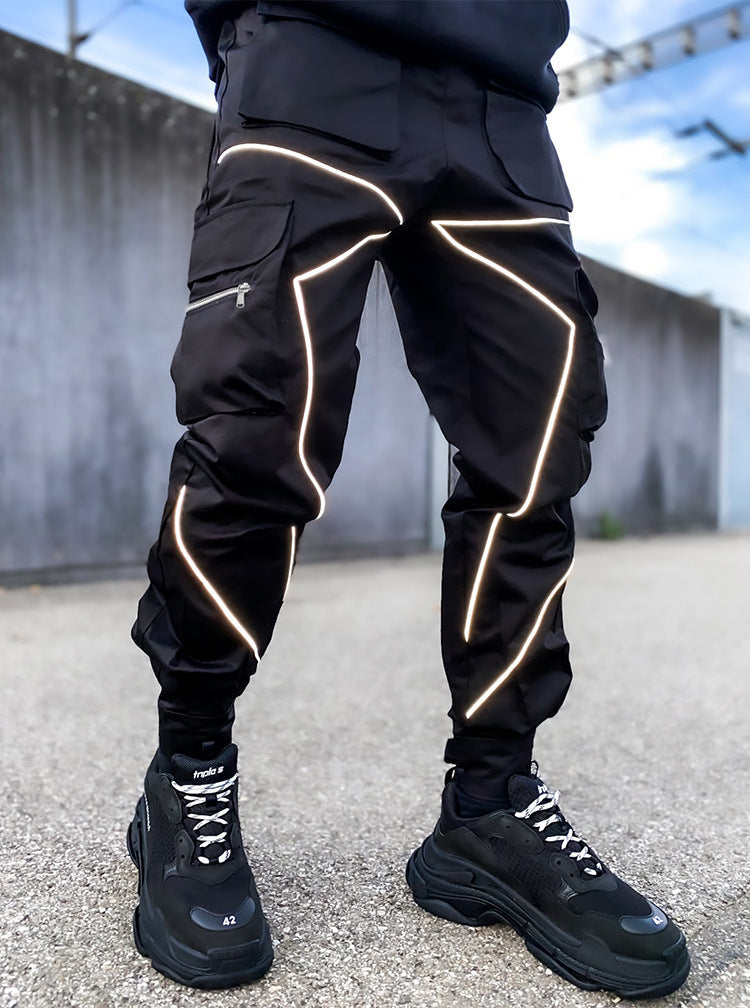 European and American Cross-border Personality Trendy Brand Loose Multi-pocket Casual Work Pants Men's Summer Cotton Men's Trousers for Foreign Trade