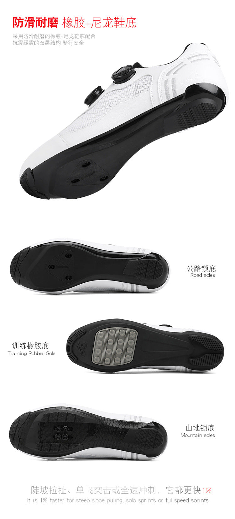 Breathable Cycling Shoes for Men and Women, Road Bike Lock Shoes, Mountain Bike Assist Shoes, Wholesale Breathable Cycling Shoes