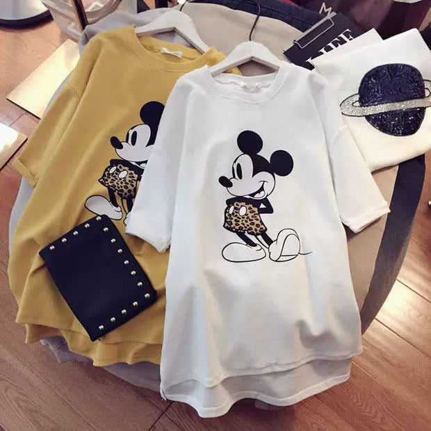2023 Pregnant Women's Summer Cotton Short-sleeved T-shirt Loose Casual plus size Fashion Summer Pregnant Women's Long Top