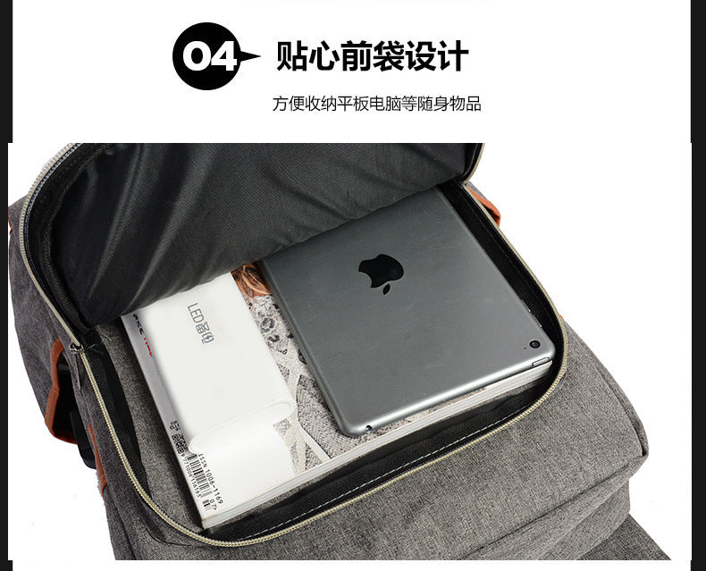 Foreign trade new schoolbag men's personality retro outdoor canvas travel backpack women's fashion backpack a generation of hair