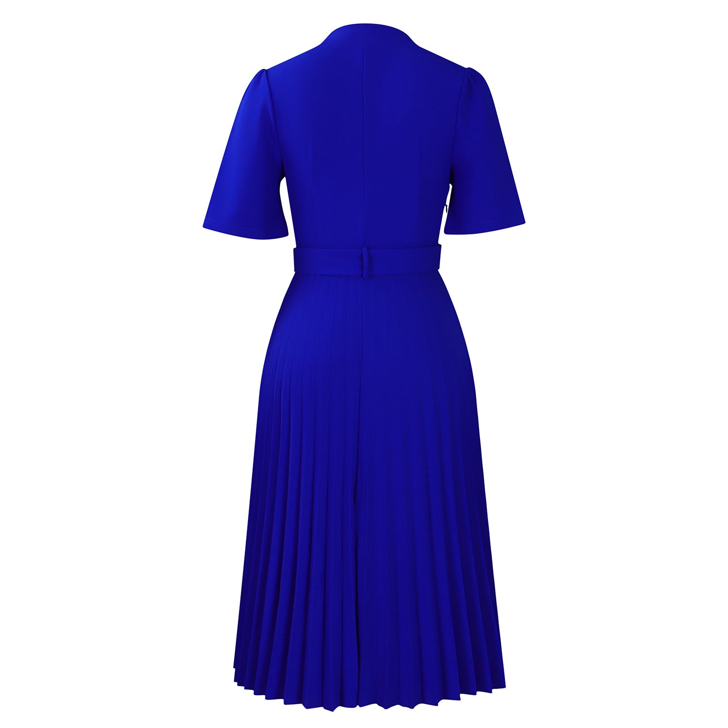 D563 Foreign Trade Cross-border Women's Clothing Summer New Short-sleeved V-neck Pleated High Waist Fashion Elegant Waist African dress