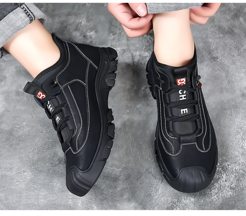 2023 autumn and winter new men's shoes fashion outdoor casual shoes hiking shoes simple trend work shoes a generation of hair