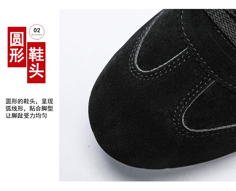 Men's Casual Shoes Fashion Vintage German Training Shoes Breathable Flat Single-layer Shoes Sports Forrest Gump Shoes Lace-up Men's Shoes Bean Shoes