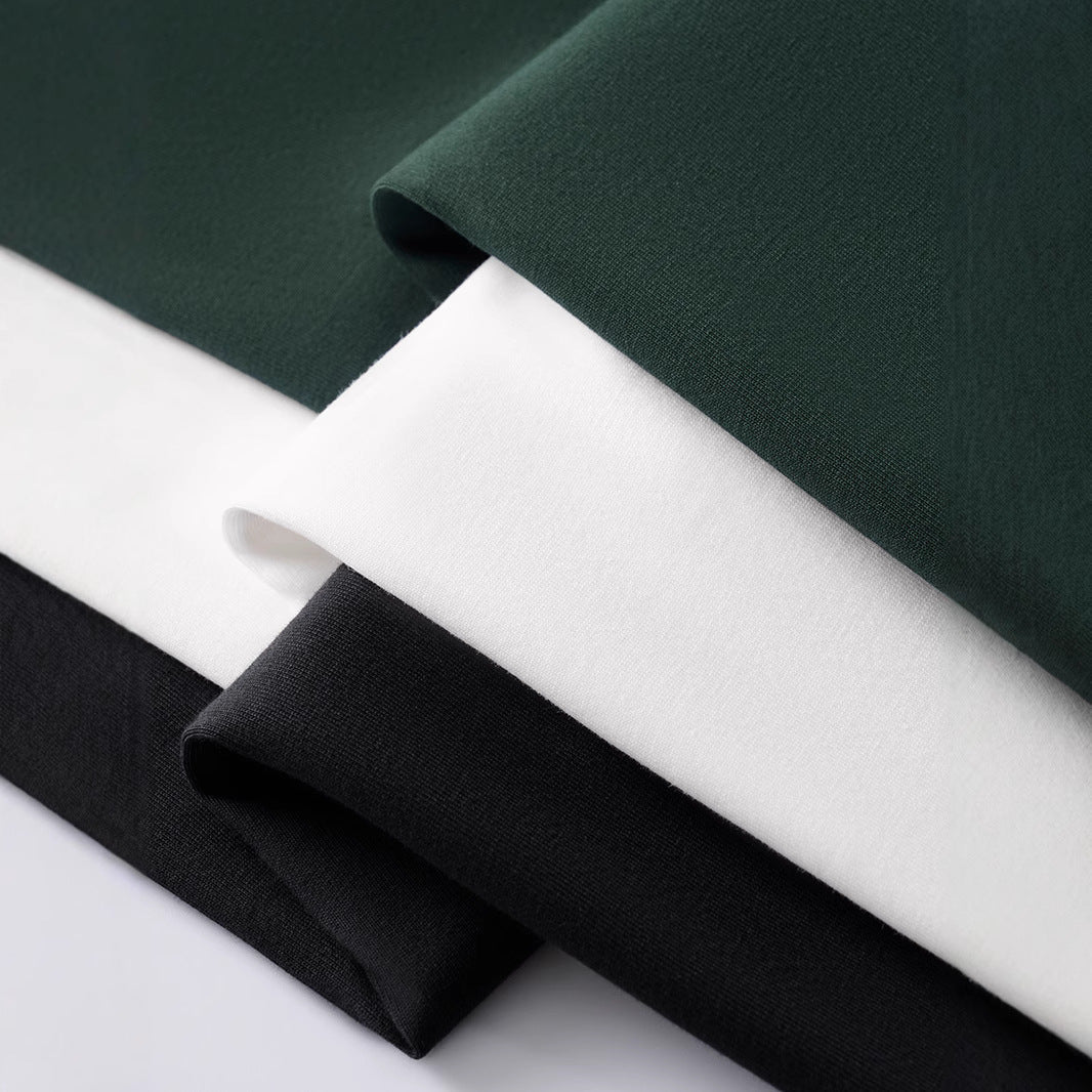 300g combed skin-friendly padded cotton long sleeve T-shirt men's 2024 autumn and winter solid color round neck bottoming shirt top
