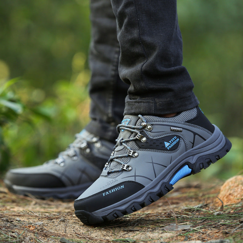 2024 cross-border all-match new high-top hiking shoes cross-country hiking cotton men's outdoor shoes extra large size sneaker