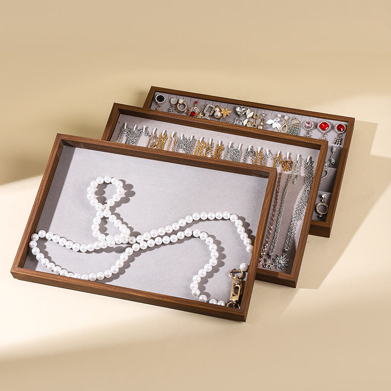 Jewelry Storage Box High-grade Exquisite Large Capacity Earrings Earrings Necklace Dressing Table Watch Jewelry Jewelry Display Stand