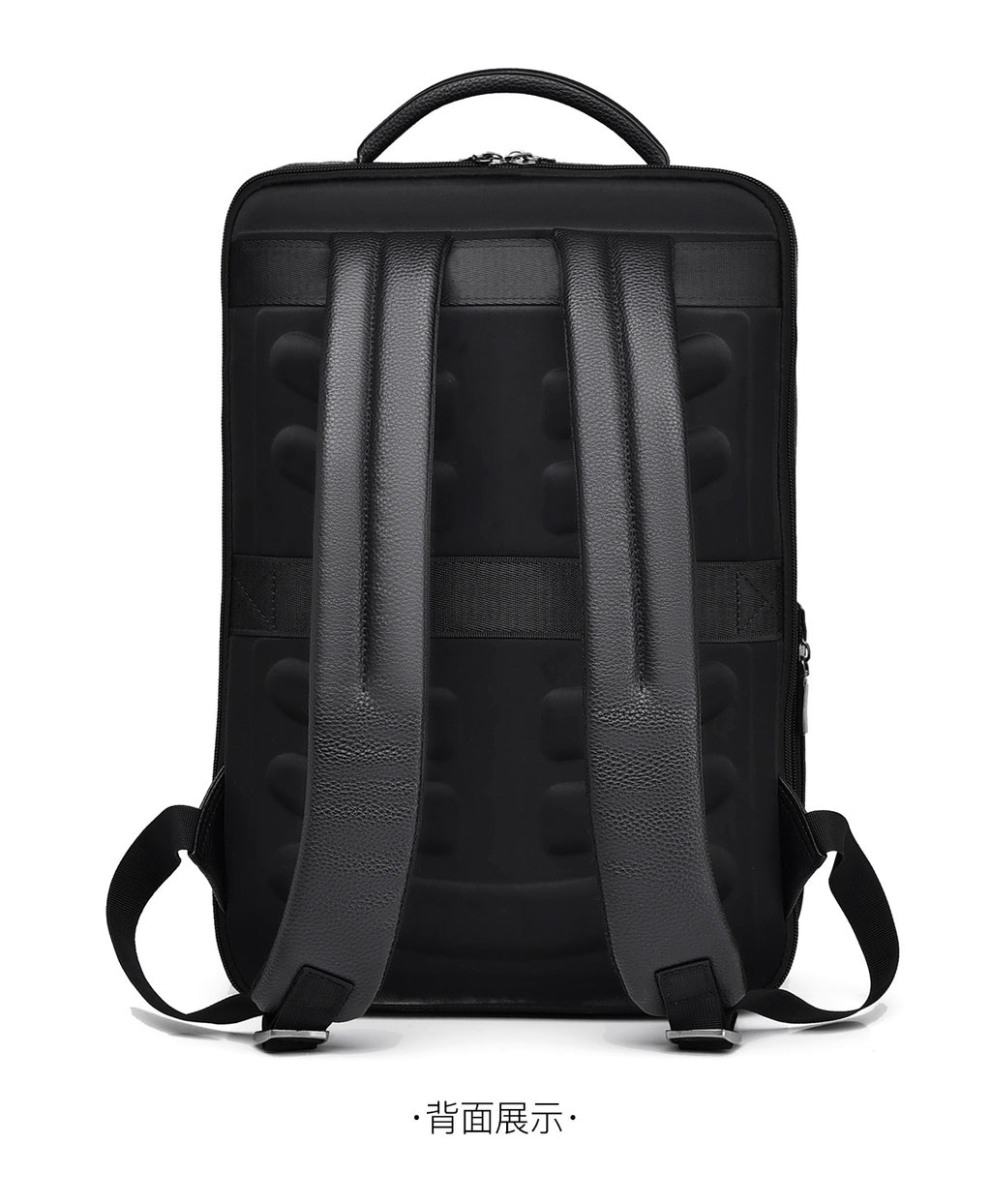 Men's Backpack Simple Cross-Border New Business Pu Water-Repellent Laptop Bag Large Capacity Backpack