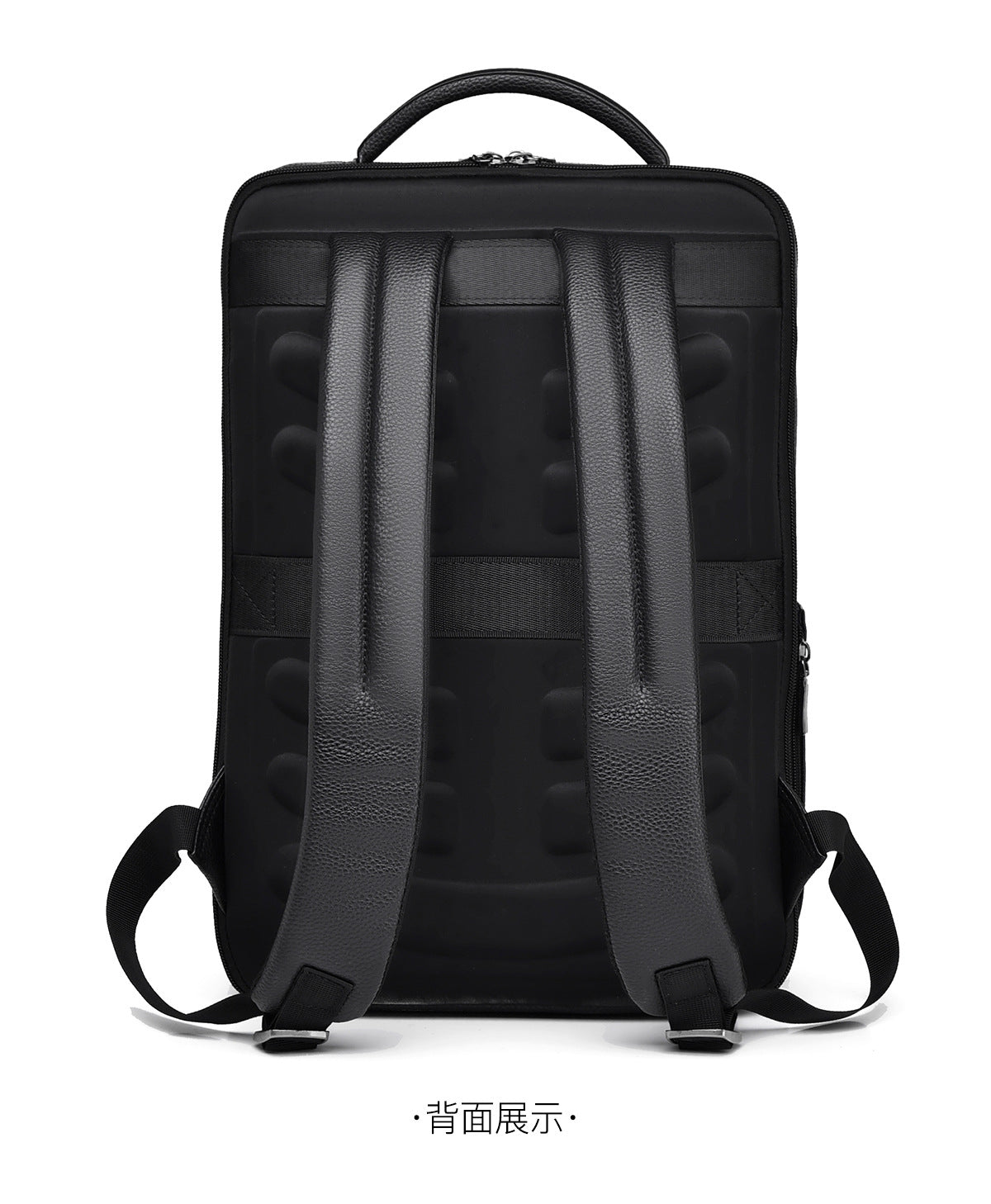 Men's Backpack Simple Cross-Border New Business Pu Water-Repellent Laptop Bag Large Capacity Backpack