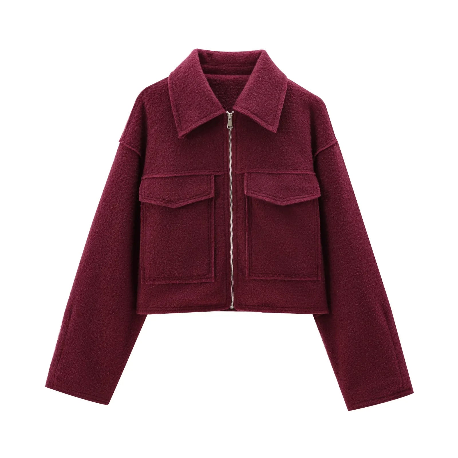 Cross-border European and American Women's AliExpress Explosions Beaded Leather Short Jacket