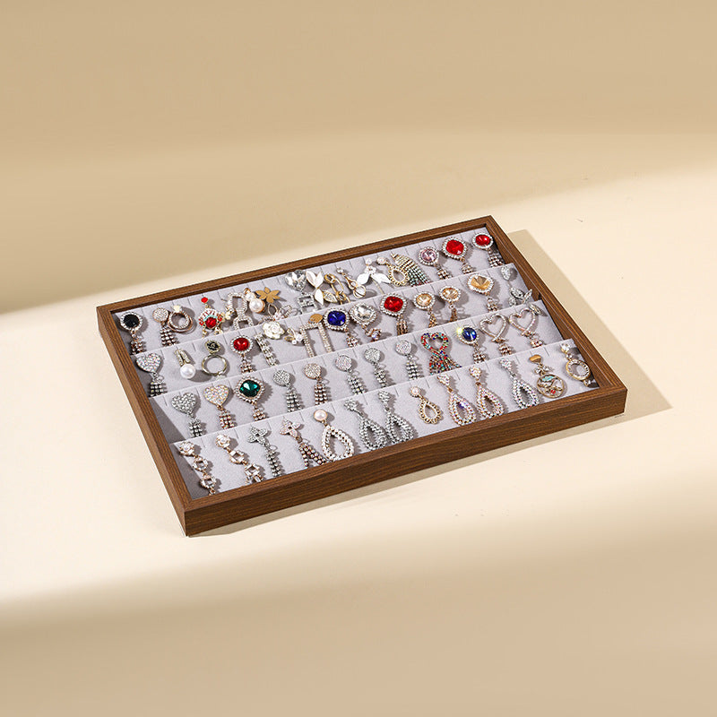 Jewelry Storage Box High-grade Exquisite Large Capacity Earrings Earrings Necklace Dressing Table Watch Jewelry Jewelry Display Stand