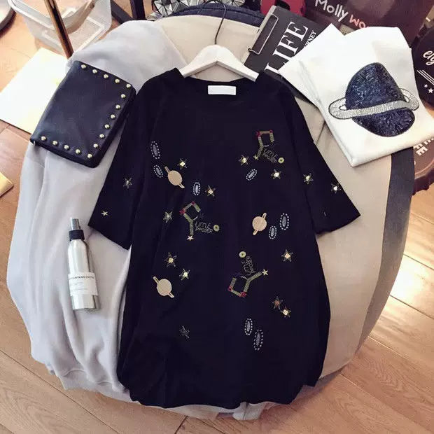 2023 Pregnant Women's Summer Cotton Short-sleeved T-shirt Loose Casual plus size Fashion Summer Pregnant Women's Long Top