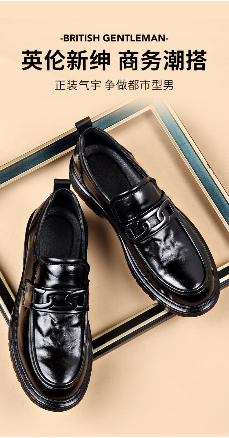 The first layer of cowhide new formal low-top leather shoes men's autumn leather shoes breathable new business casual men's shoes tide