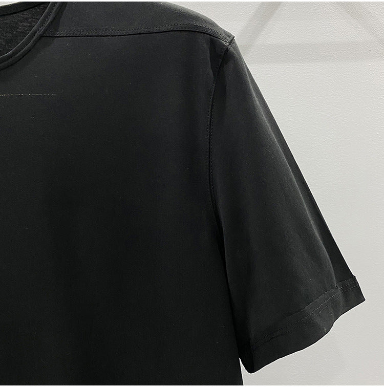 New Men's T-Shirt 2026 Spring/Summer Classic Alien Patch High-Quality Version Slim-Fit Short-Sleeve T-Shirt Summer Fashion