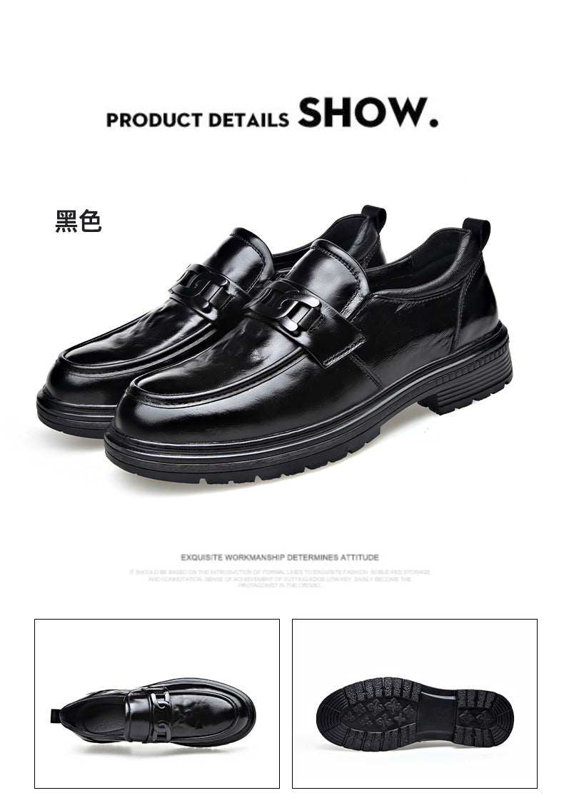 The first layer of cowhide new formal low-top leather shoes men's autumn leather shoes breathable new business casual men's shoes tide