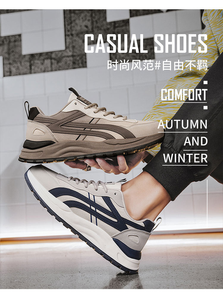 Forrest Gump Shoes Men's 2025 New Breathable Lightweight Trendy Casual Shoes Men's Thick Bottom Shock Absorbing Running Campus Style sneaker