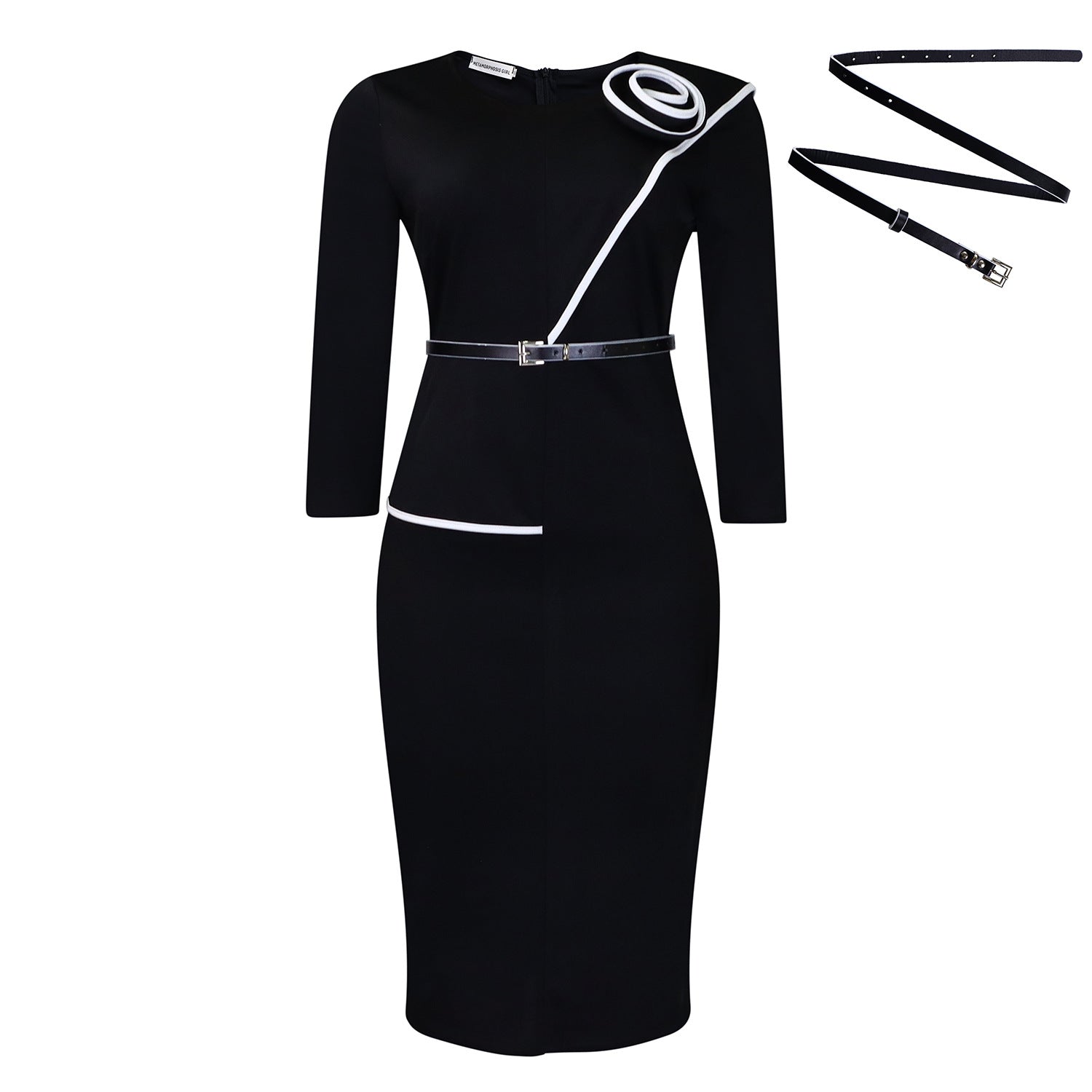 D551 Foreign Trade Women's Wear 2024 Spring New Fashion Elegant OL Tongle Pencil Skirt Hip African dress