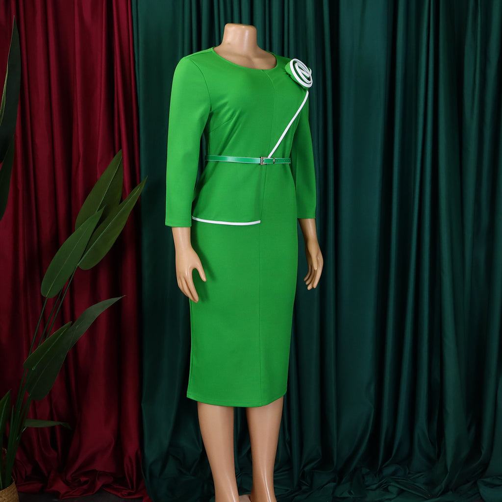 D551 Foreign Trade Women's Wear 2024 Spring New Fashion Elegant OL Tongle Pencil Skirt Hip African dress