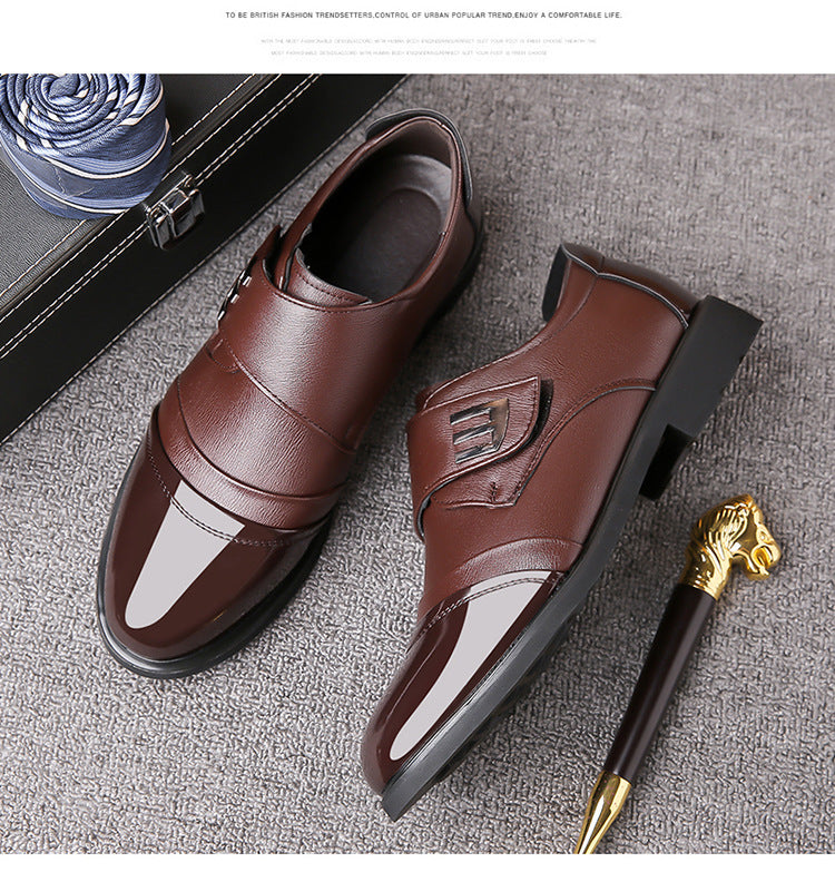 Cross-Border spring men's business formal wear men's shoes casual leather shoes British trendy soft bottom shoes Korean style leather shoes wedding