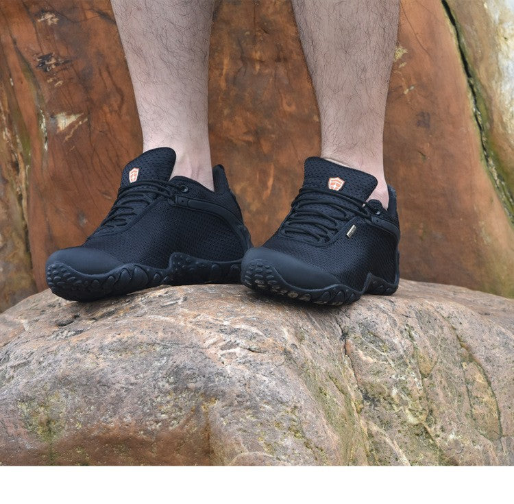 2024 spring, summer and autumn outdoor hiking shoes men's and women's hidden height waterproof mesh breathable sports non-slip hiking shoes