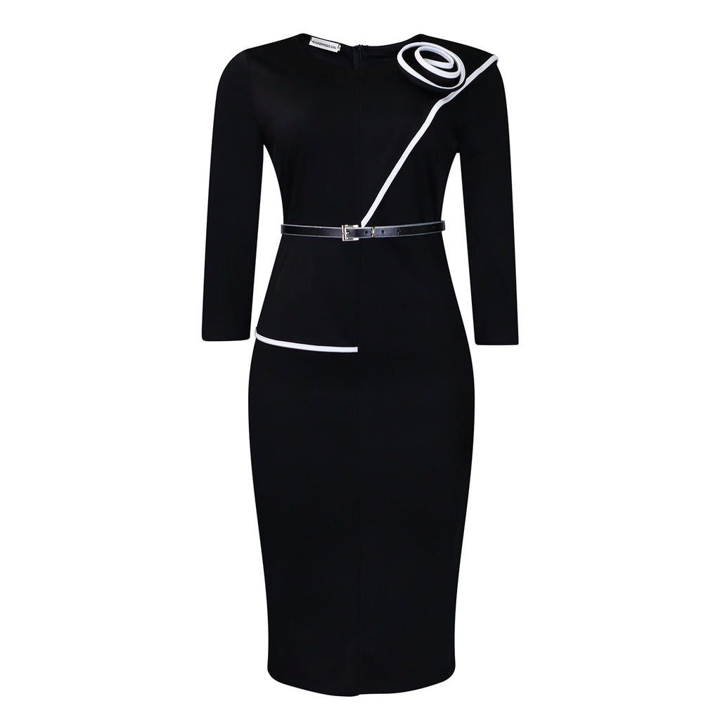 D551 Foreign Trade Women's Wear 2024 Spring New Fashion Elegant OL Tongle Pencil Skirt Hip African dress