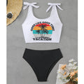 2025 New European and American Multicolor Printed Tankini Split Swimsuit Cross-border Bikini Bikini Foreign Trade Swimsuit