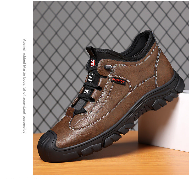 2023 autumn and winter new men's shoes fashion outdoor casual shoes hiking shoes simple trend work shoes a generation of hair