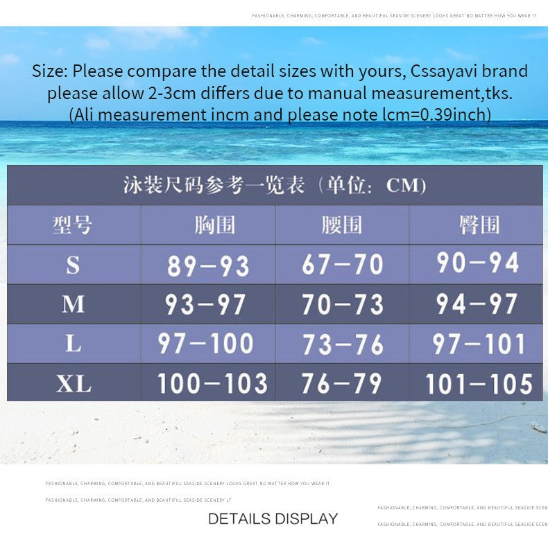 2024 New Ins Swimsuit for Women Split Bikini Two-Piece Set Fairy Style Sexy Pure Color Lace-Up Swimsuit for Women